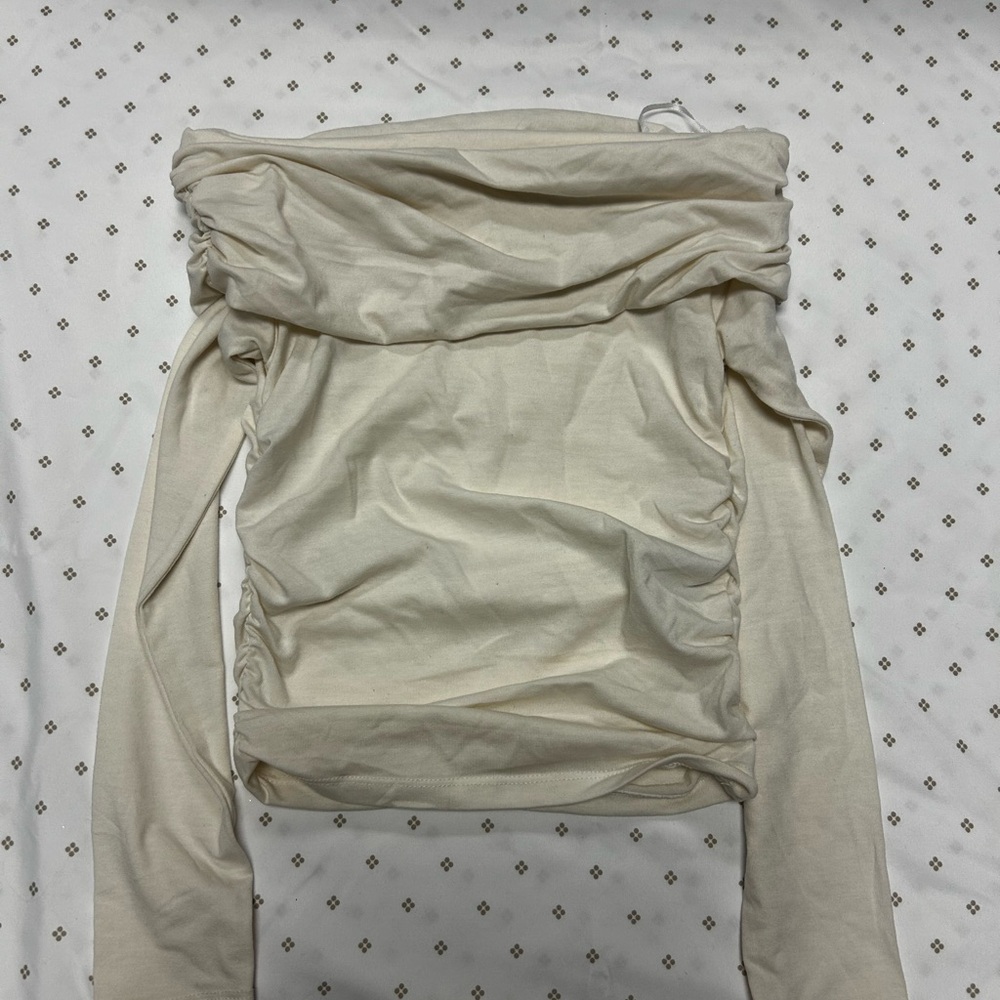H&M Cream Off-Shoulder Top